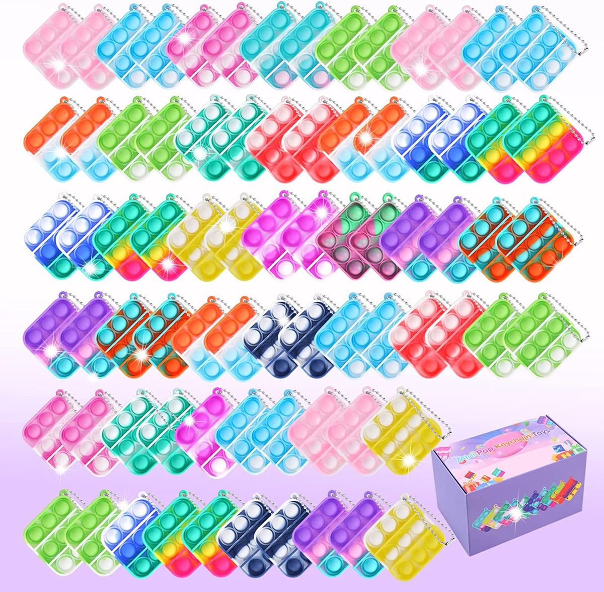 Mini Squeeze Pop Keyring Bubble Fidget